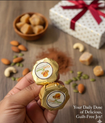 CHOCODOSE - Jaggery, Seeds & Dry Fruits Guilt-Free Bites | No Added Sugar | No Preservatives | High in Protein | Instant Energy | Healthy Choco Snack