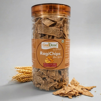 🌾 RAGICHIPS LESS SPICY – Crisp Ragi Goodness with Light Natural Seasoning | No Palm Oil | Kid-Friendly | Guilt-Free