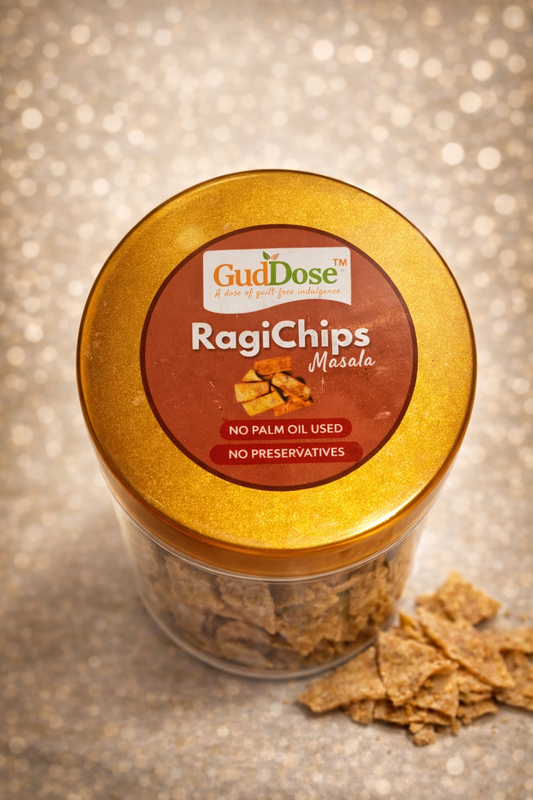 🌾 RAGICHIPS MASALA – Crisp Ragi Goodness with Natural Peri Peri Seasoning | No Palm Oil | High Fiber | Guilt-Free