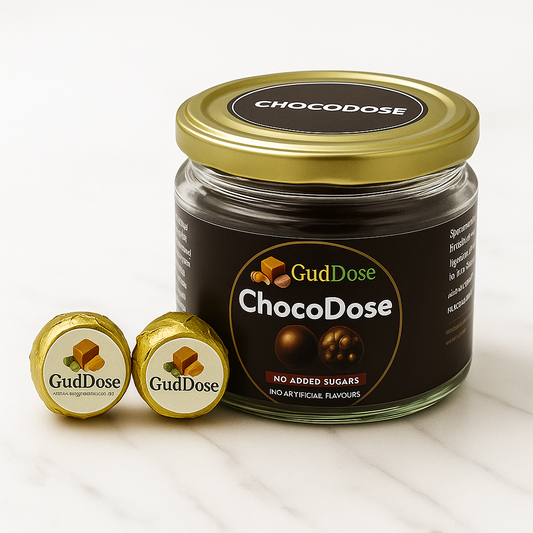 CHOCODOSE - Jaggery, Seeds & Dry Fruits Guilt-Free Bites | No Added Sugar | No Preservatives |  High in Protein | Instant Energy | Healthy Choco Snack