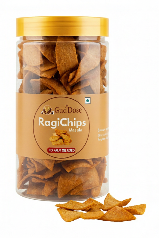 🌾 RAGICHIPS MASALA – Crisp Ragi Goodness with Natural Peri Peri Seasoning | No Palm Oil | High Fiber | Guilt-Free